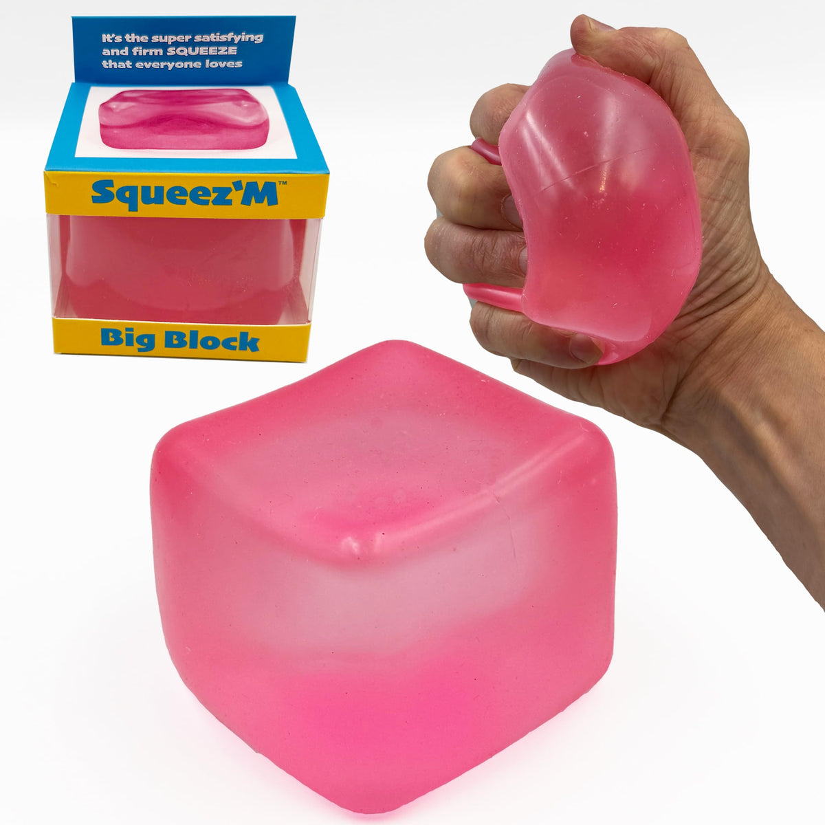 Original BigBlok Premium Stress Cube 2 Pack, Squishy Fidget Toy, Adults