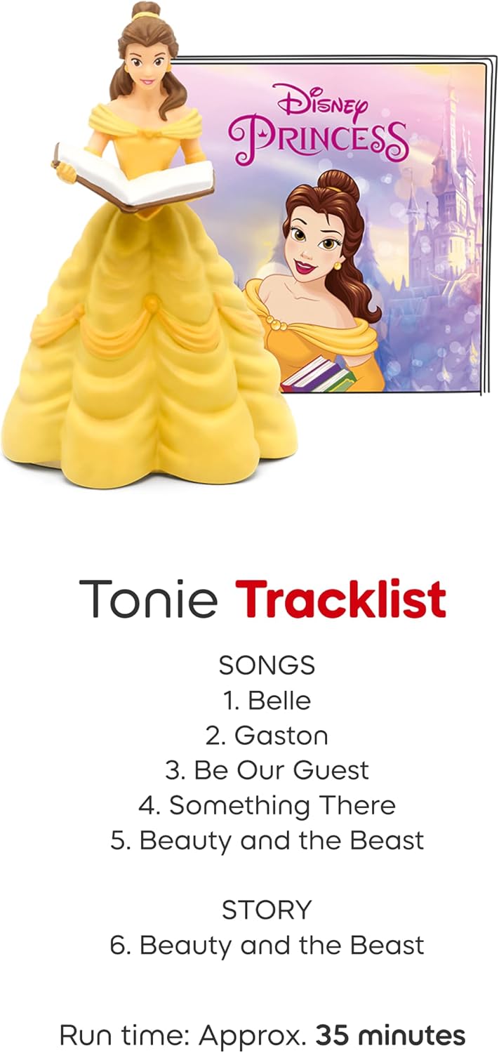 Toniebox 2 Audio Player Disney Princess Bundle for Kids 3+ with Ariel, Moana, Merida, and Belle - Cloud Pink