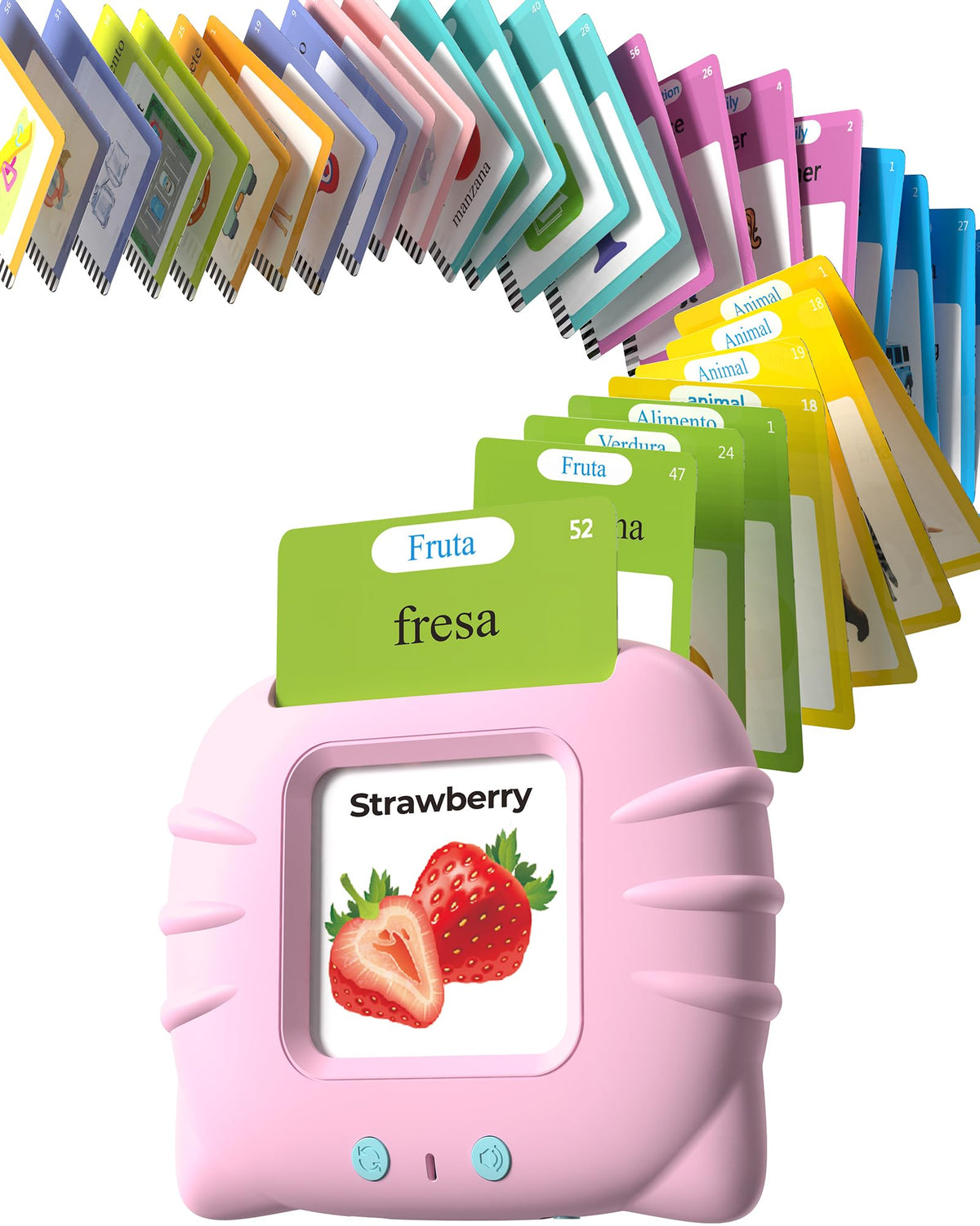 Airbition Talking Flash Cards for Toddlers Ages 1‑4,224 Words English Blue