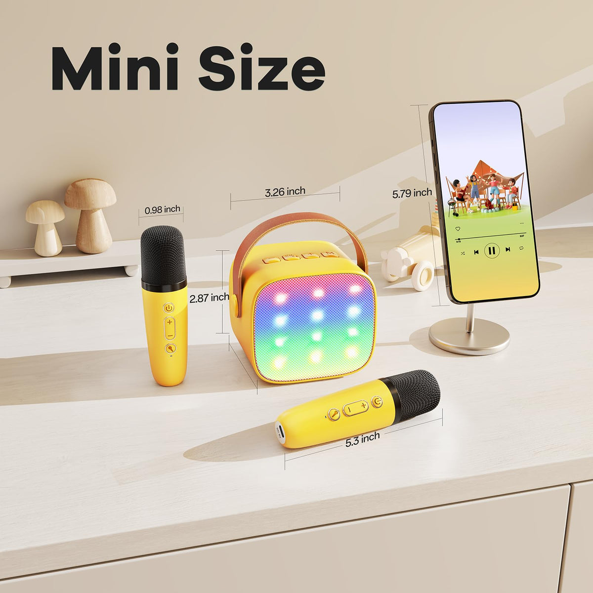 YLL Karaoke Machine for Kids, Birthday Gifts for Girls 3 4 5 6 7+Years Old