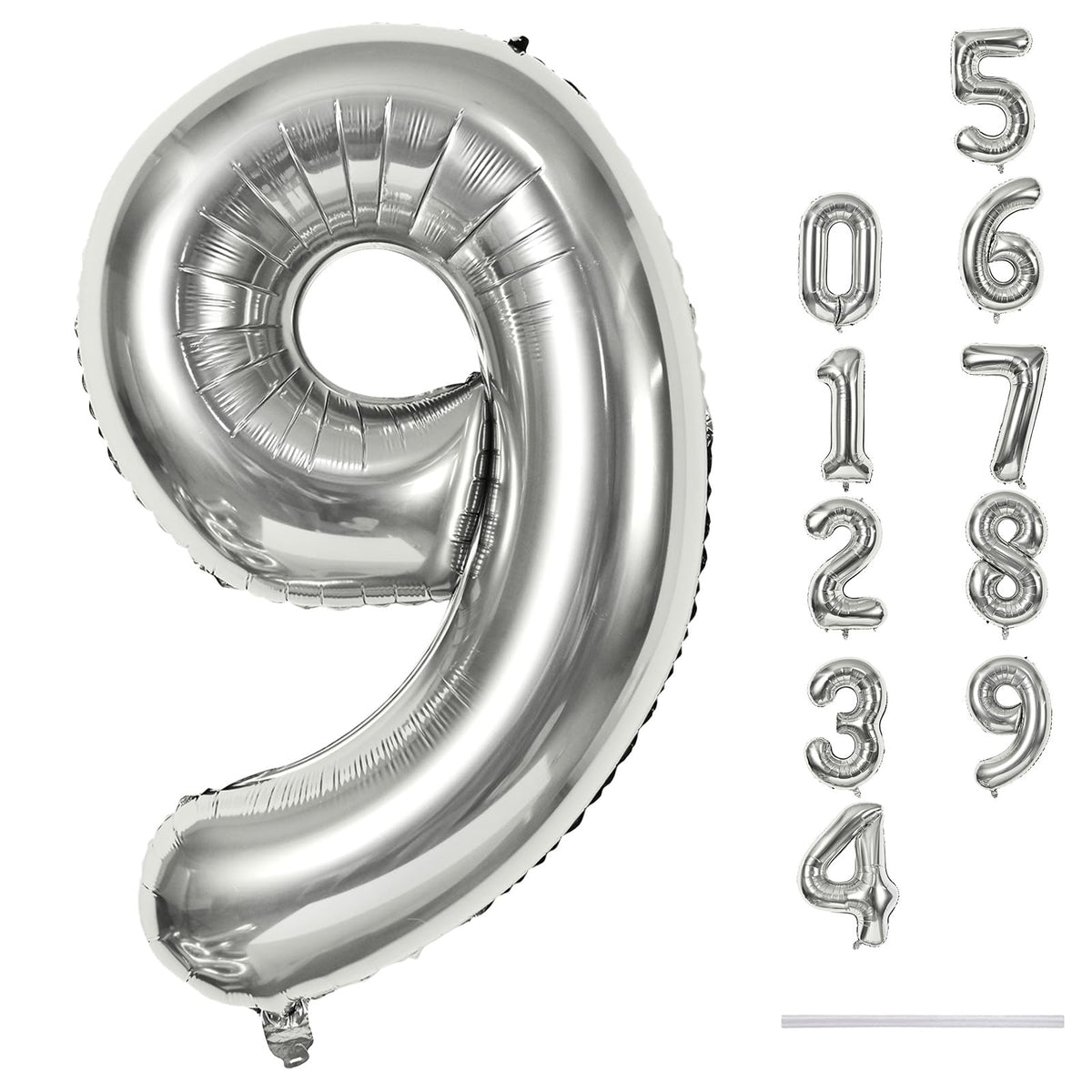 40 Inch Balloon Number 3 Blue, Large Foil Number Balloons Set 0-9, Digital 3 Helium Balloons for Boys Men 3rd 13th 30th Birthday Anniversary Graduation New Year's Eve Party Decoration Supplies