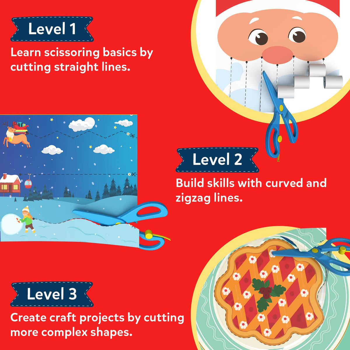 Skillmatics Snip Snip, Scissor Skills, Felt Craft Activity, Gift for Kids