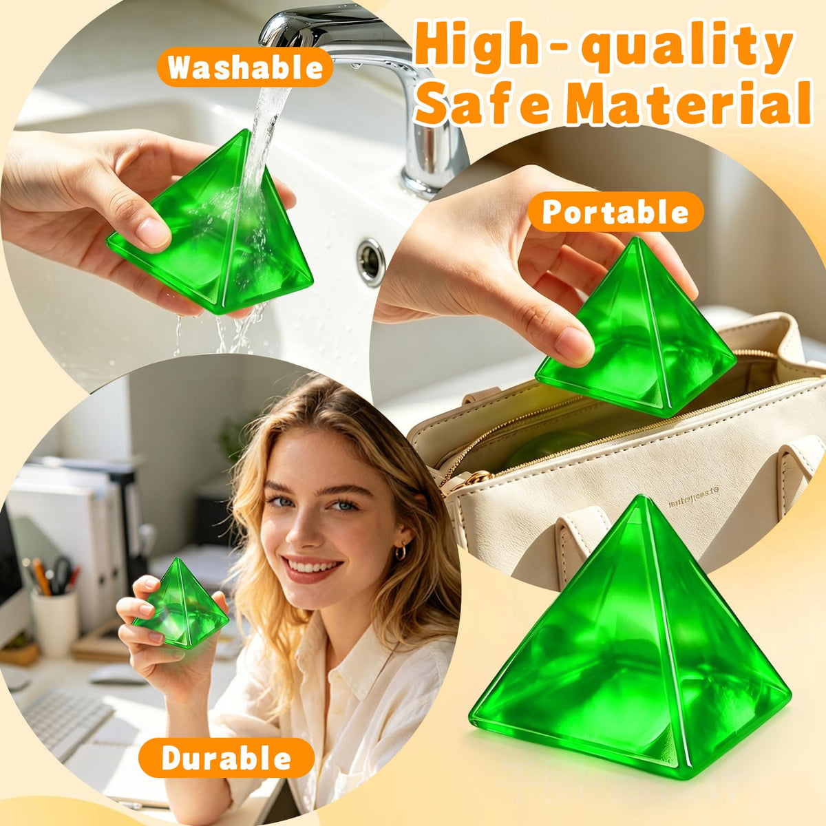 3pc Stress Balls for Adults, Squishy Ball Sensory Textured Memory Gel Fidget Toys for Kids/Adults Hand Exercises, Valentines Day Party Favors Anxiety Relief Squeeze Ball(1.80“)