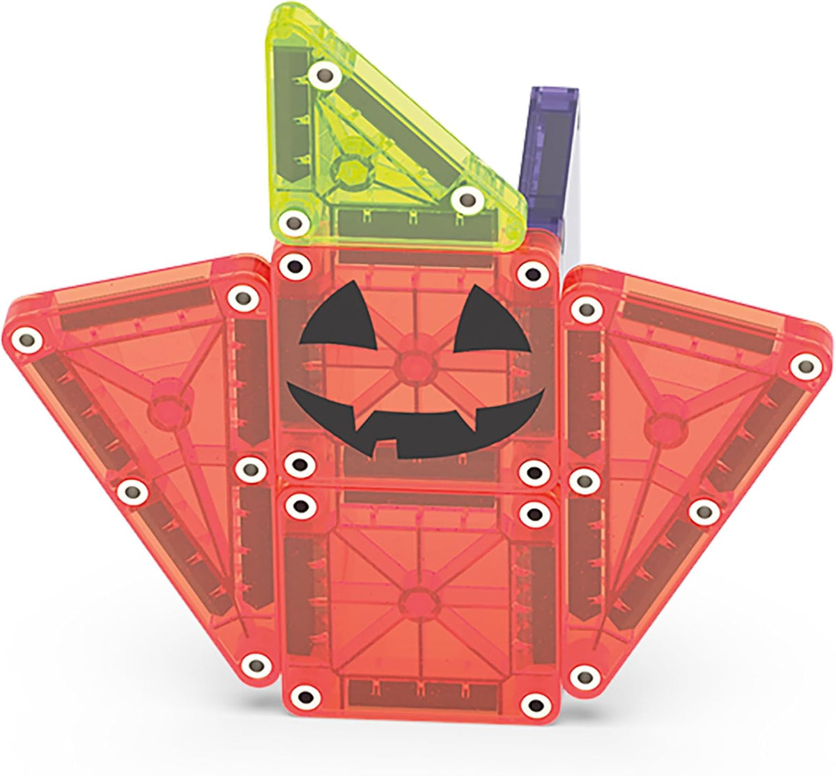 MAGNA-TILES microMAGS 24-Piece Spooky Travel Set, The Original Magnetic Building Brand