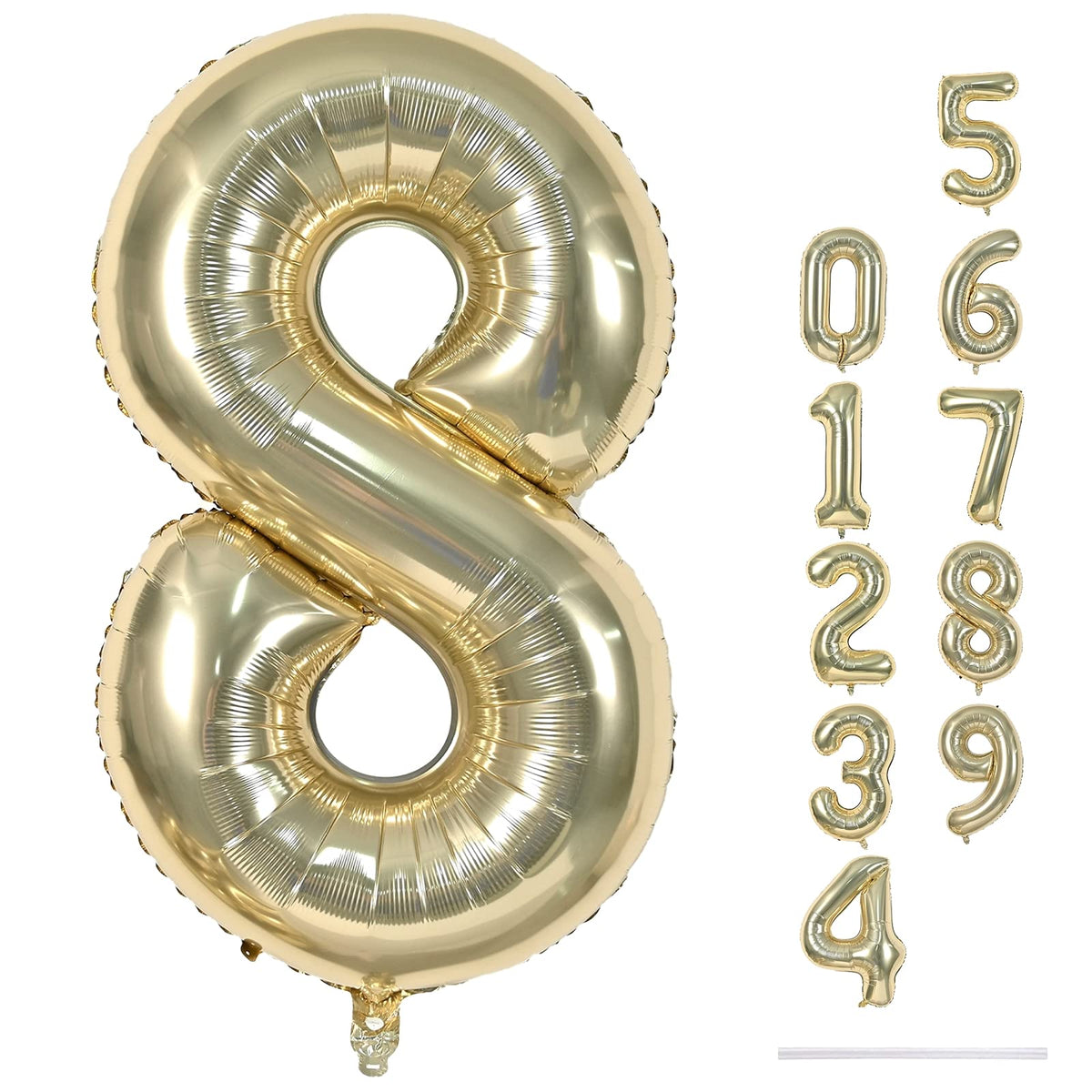 40 Inch Balloon Number 3 Blue, Large Foil Number Balloons Set 0-9, Digital 3 Helium Balloons for Boys Men 3rd 13th 30th Birthday Anniversary Graduation New Year's Eve Party Decoration Supplies