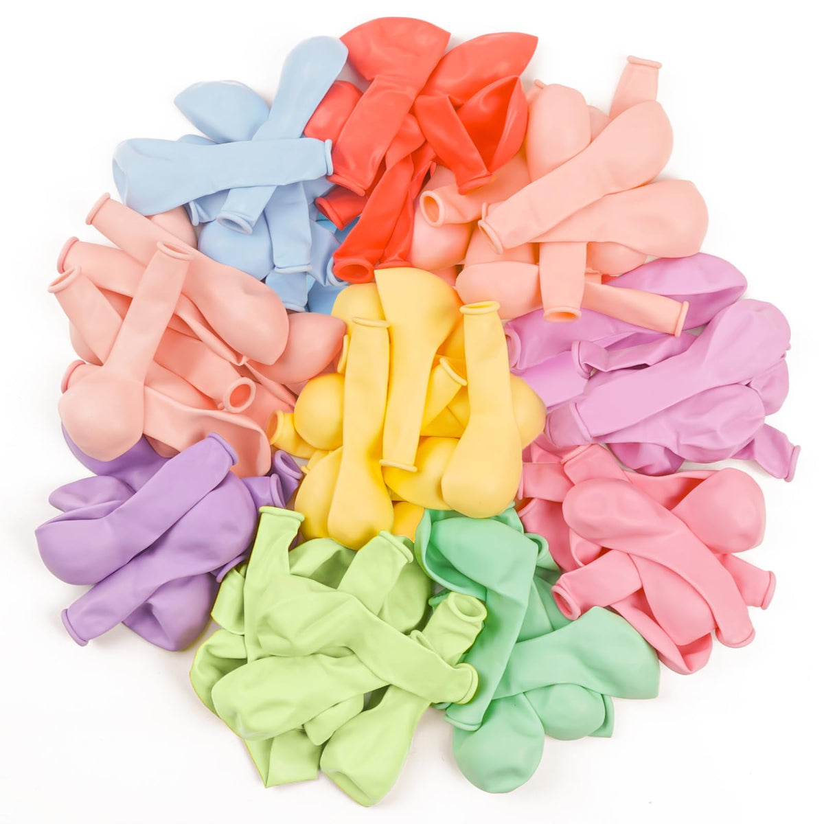 PartyWoo White Balloons 155pcs Matte White Latex Balloons Different Sizes