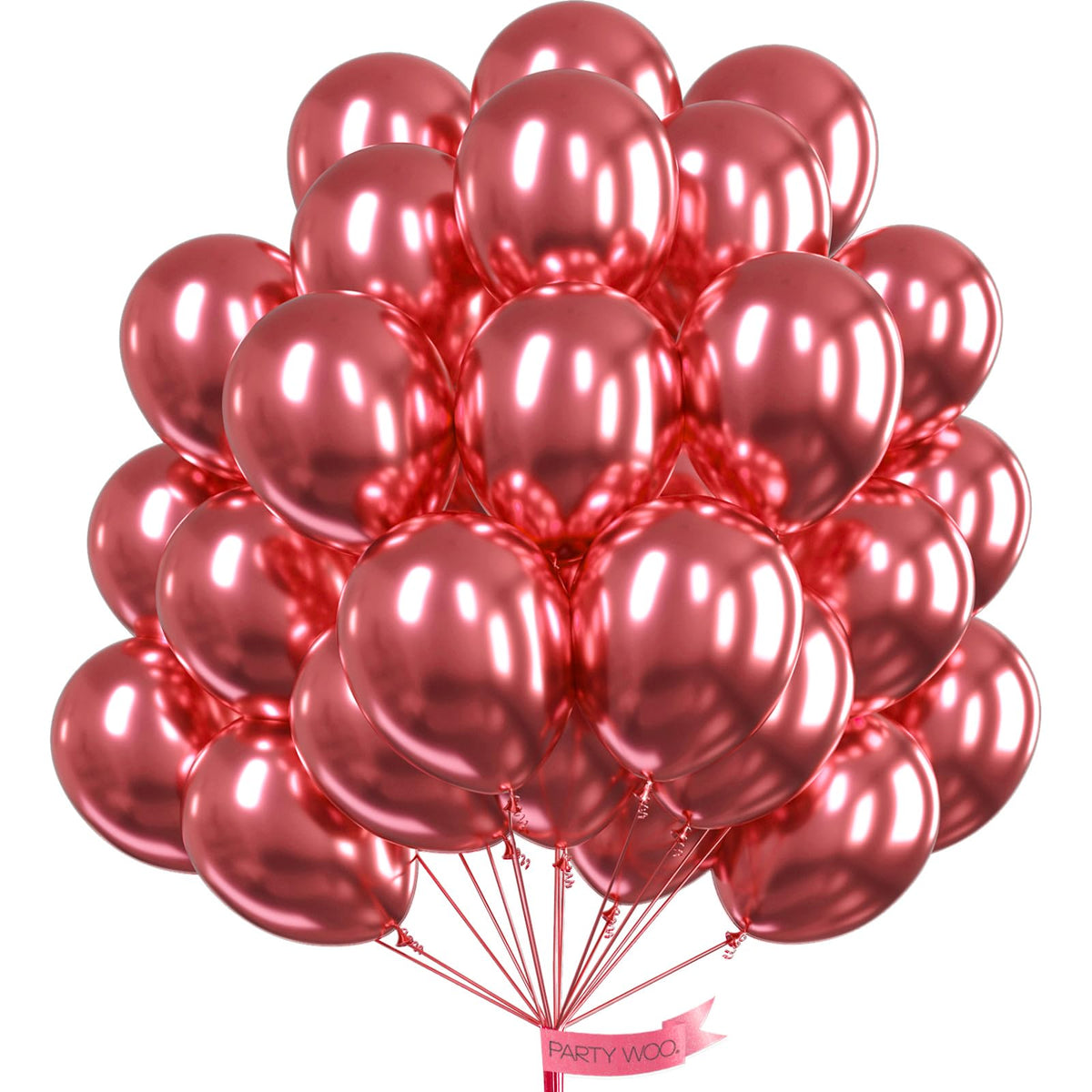 PartyWoo Red Balloons 50pcs Red Helium Latex Balloons 12 Inch