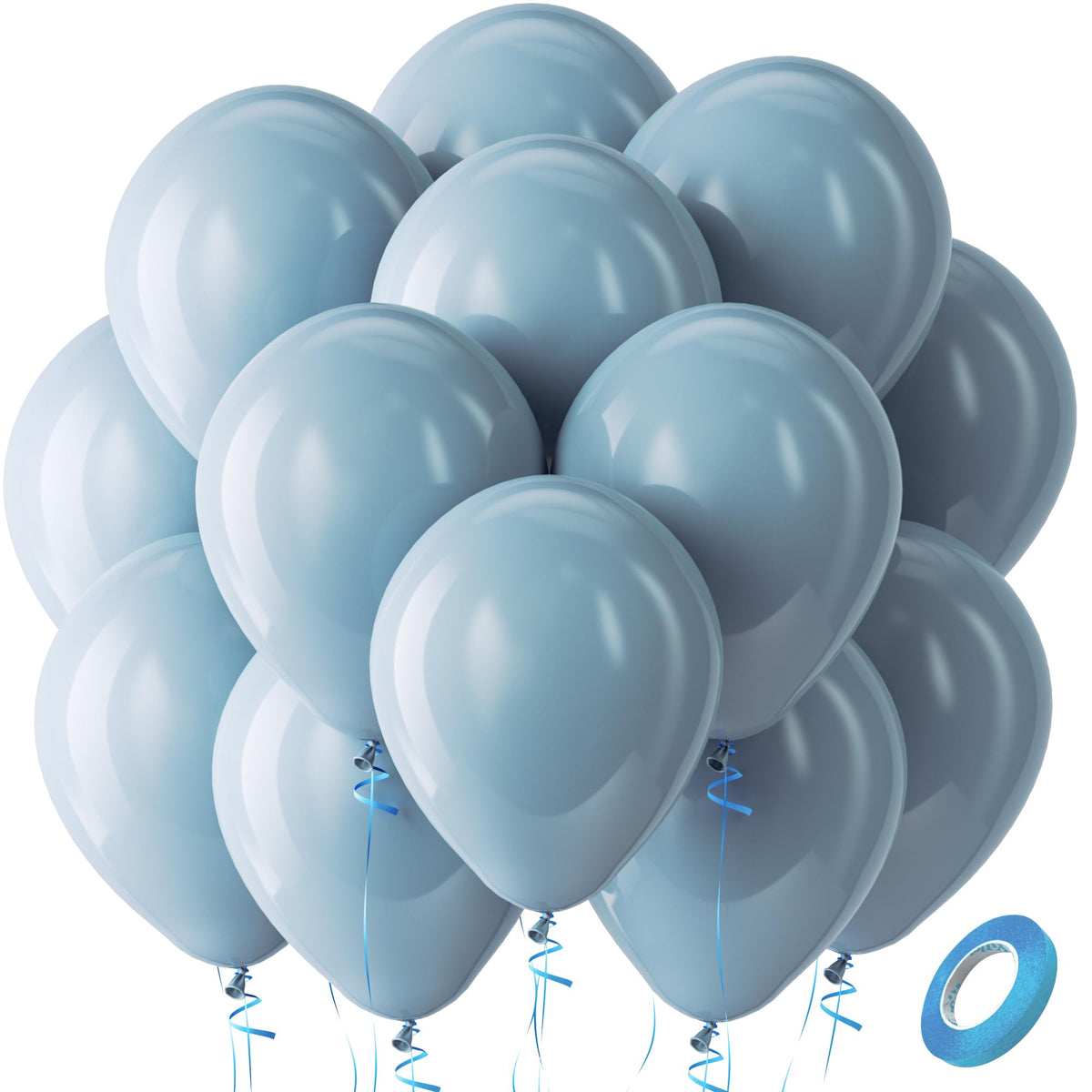 Bezente Assorted Latex Rainbow Balloons 100 Pack 12 inch