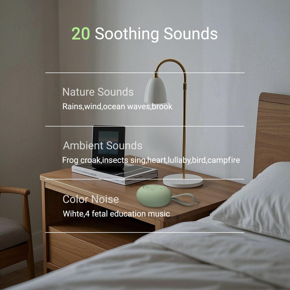 Portable Baby Sound Machine & Essentials for Babies & Kids-Rose