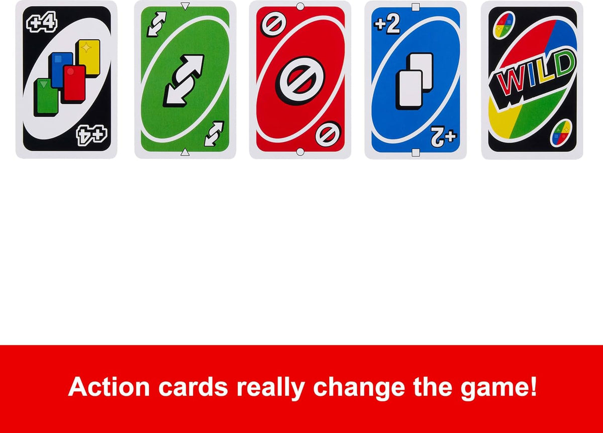 Mattel Games UNO Card Game, Ages 7+, 2-10 Players