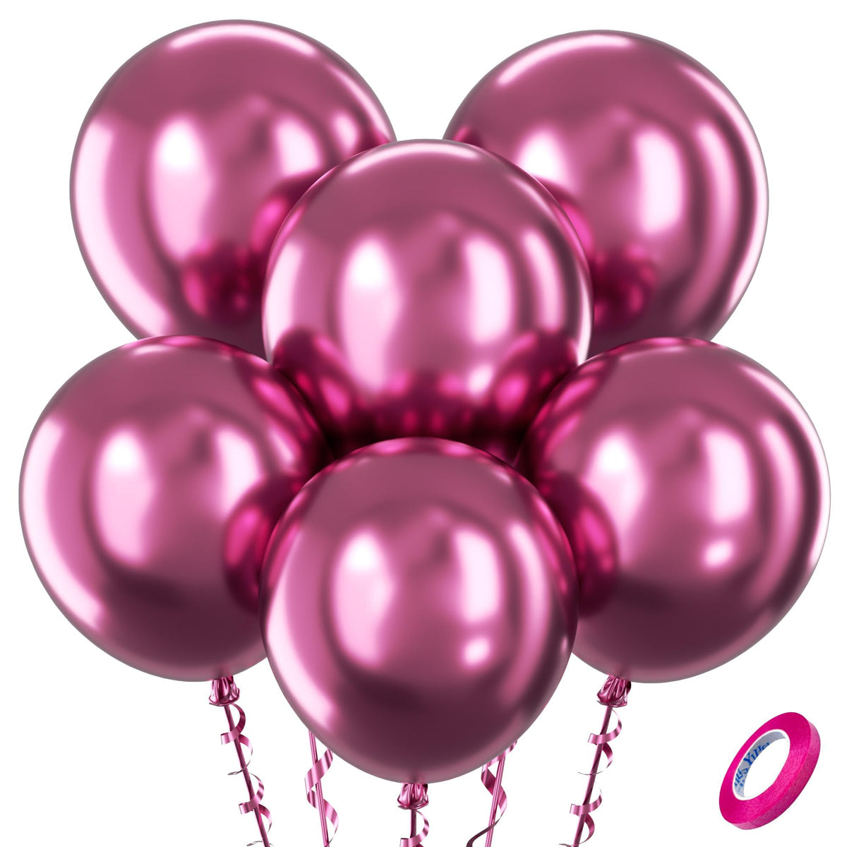 Bezente Assorted Latex Rainbow Balloons 100 Pack 12 inch