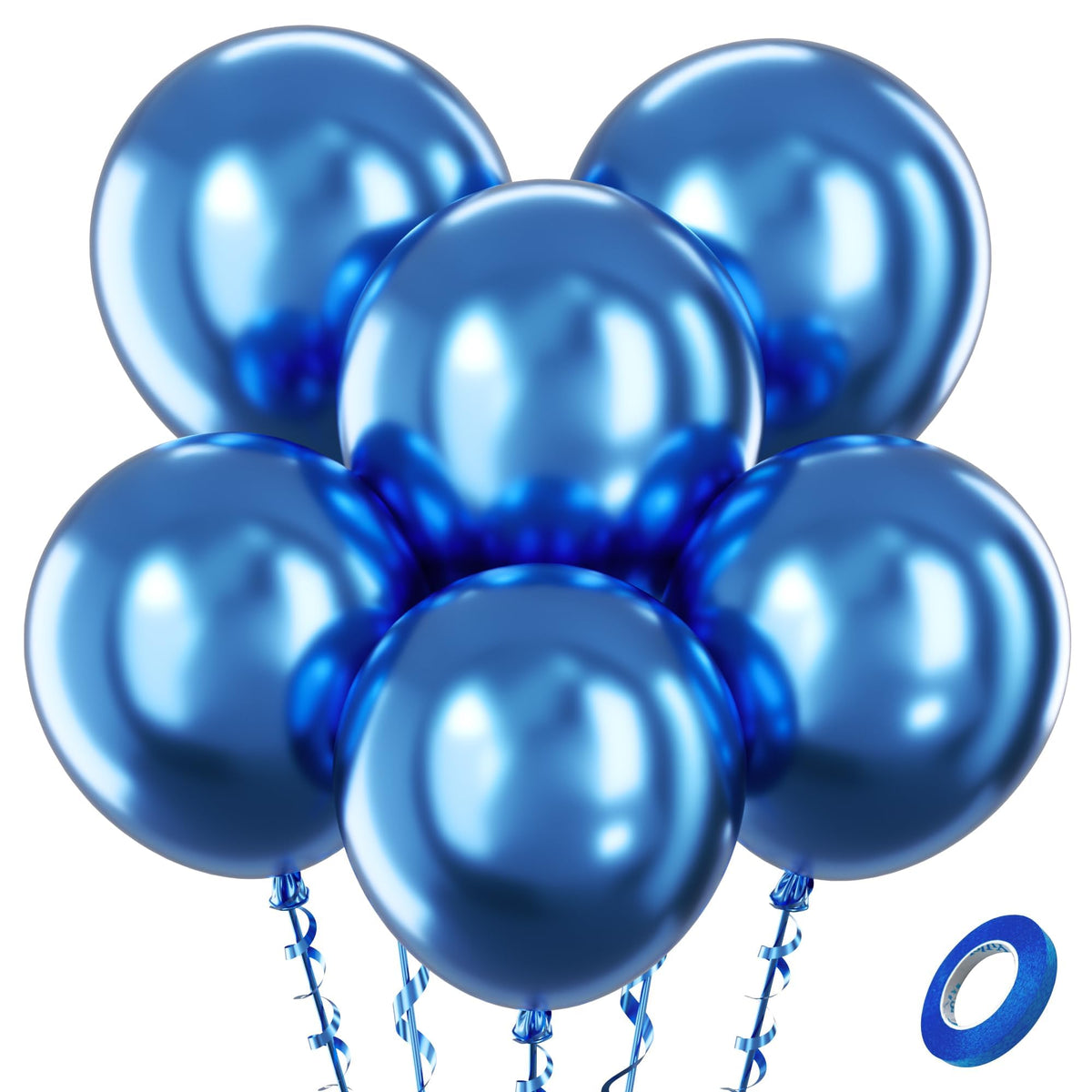 Bezente Assorted Latex Rainbow Balloons 100 Pack 12 inch