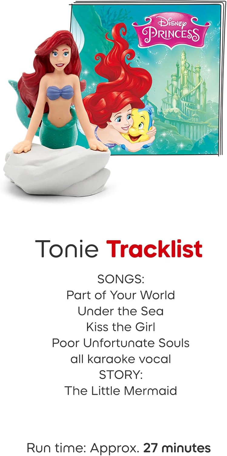 Toniebox 2 Audio Player Disney Princess Bundle for Kids 3+ with Ariel, Moana, Merida, and Belle - Cloud Pink