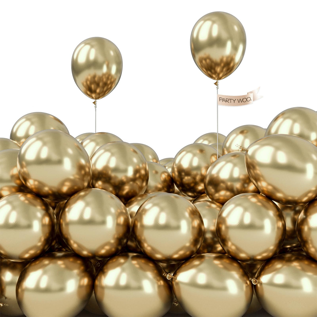 PartyWoo White Balloons 155pcs Matte White Latex Balloons Different Sizes