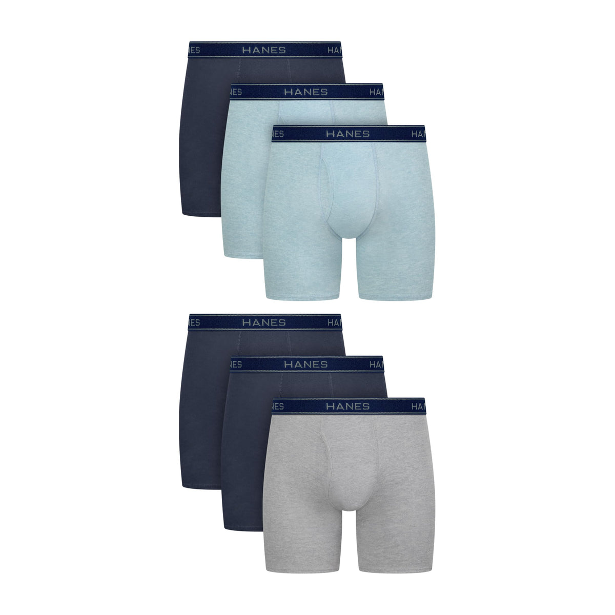 Hanes Men's Underwear Boxer Briefs Pack, Cool & Breathable Cotton Moisture-wicking Underwear for Men, No Ride Up