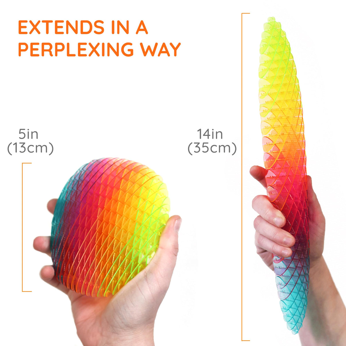 Morf Worm 3D Sensory Fidget Toys for Kids, Teens & Adults, Rainbow, Small