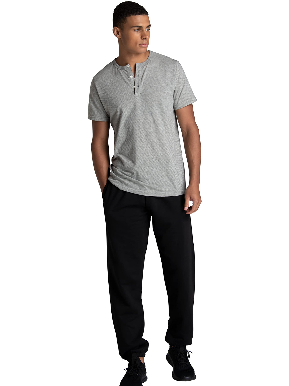 Fruit of the Loom Eversoft Fleece Elastic Bottom Sweatpants with Pockets, Relaxed Fit, Moisture Wicking, Breathable