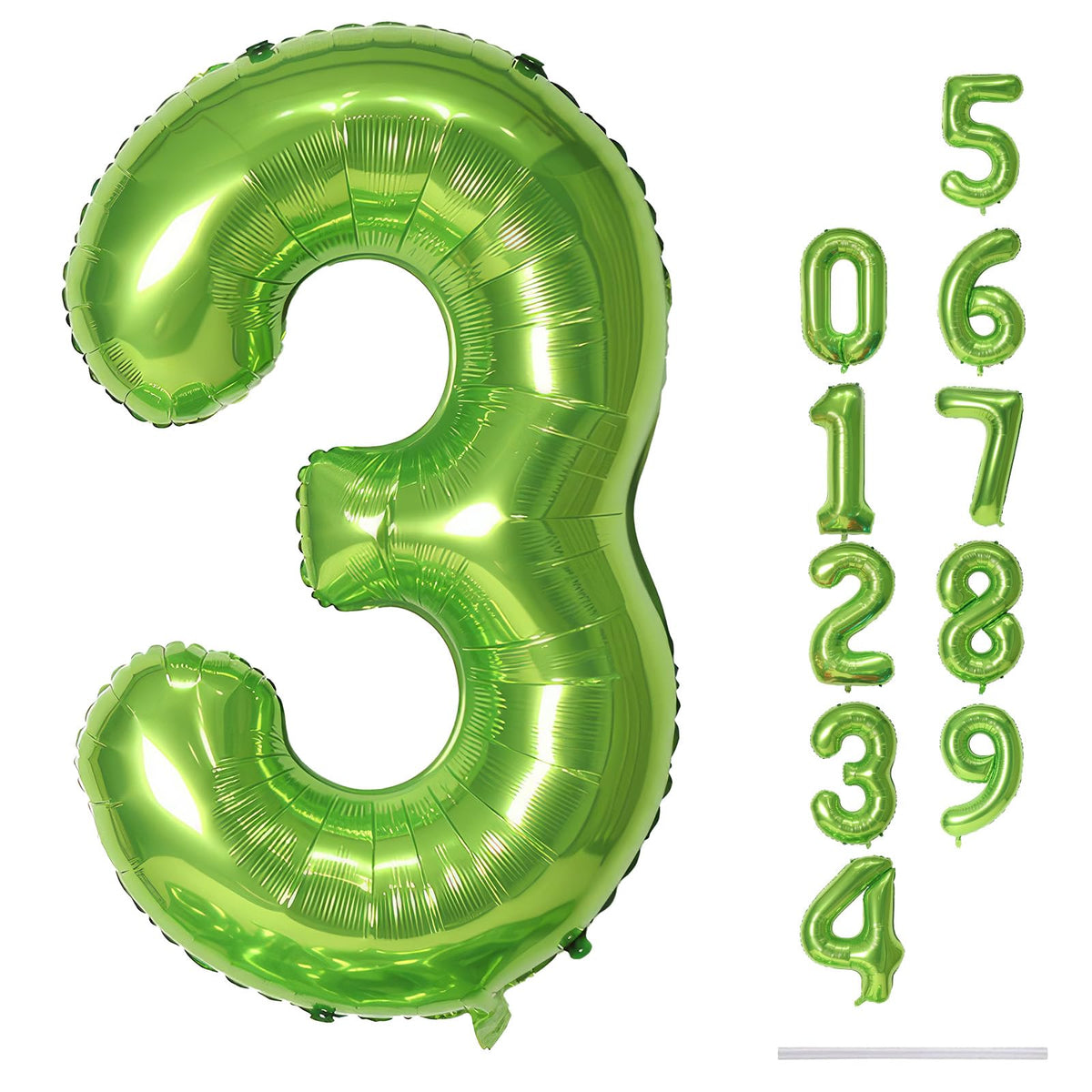 40 Inch Balloon Number 3 Blue, Large Foil Number Balloons Set 0-9, Digital 3 Helium Balloons for Boys Men 3rd 13th 30th Birthday Anniversary Graduation New Year's Eve Party Decoration Supplies