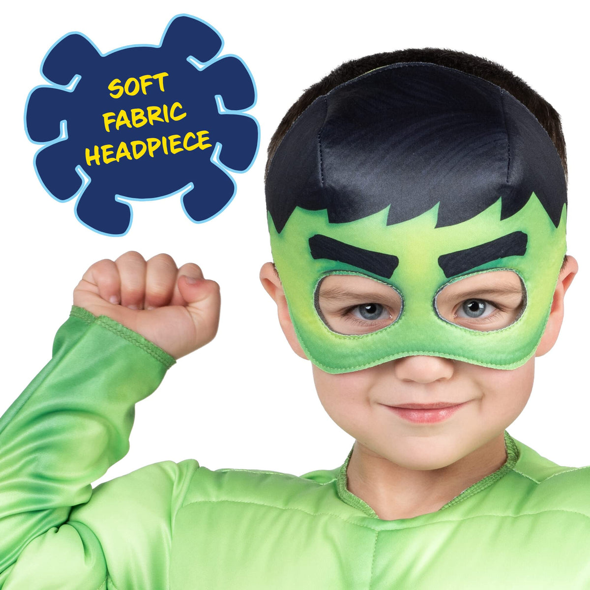MARVEL Official Toddler Deluxe Halloween Costume - Premium Quality Padded Jumpsuit and Fabric Headpiece (3T-4T)