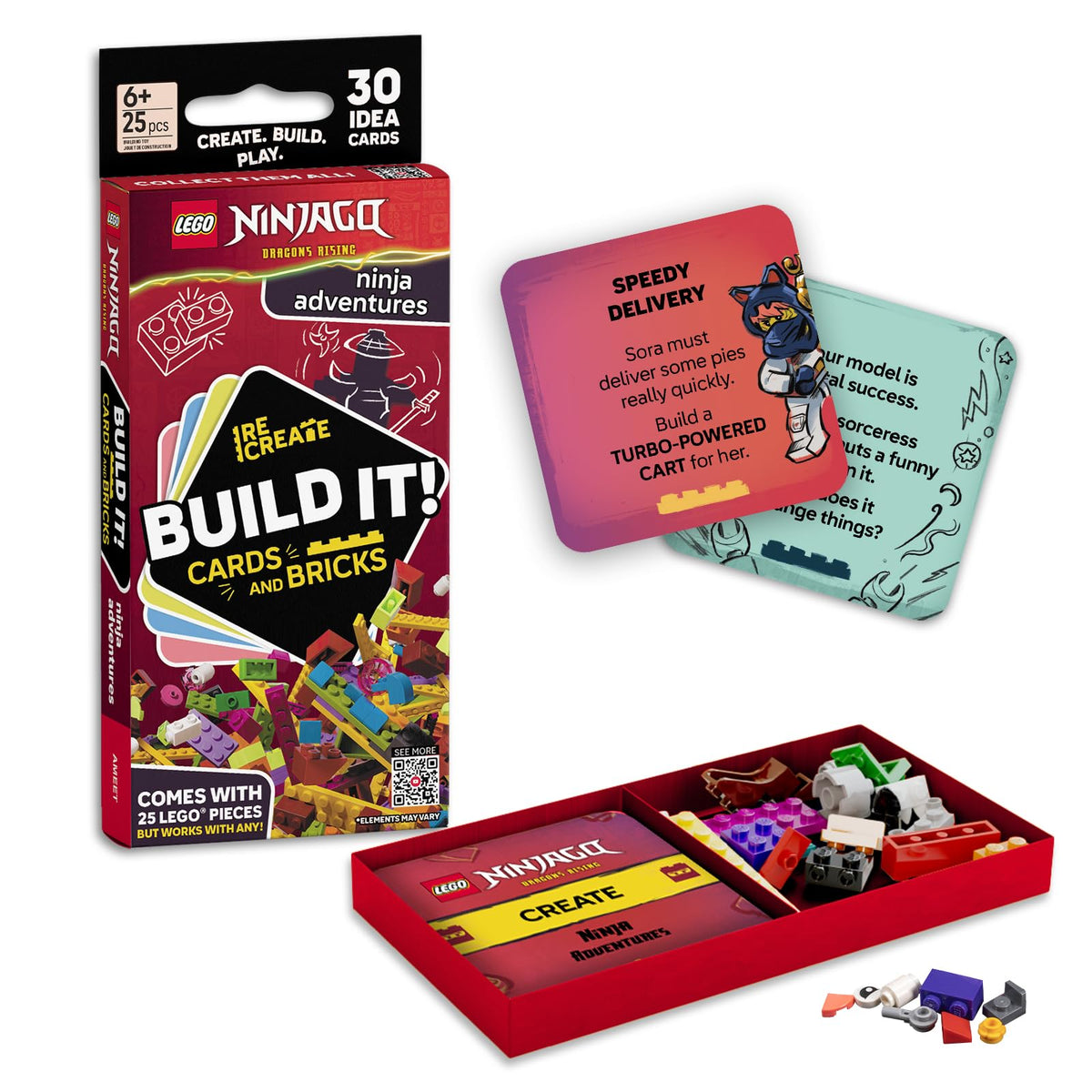 LEGO Recreate Activity Cards – Animals | Creative Building Game with 30+ Activity Cards & 25 LEGO Elements | Ages 6+