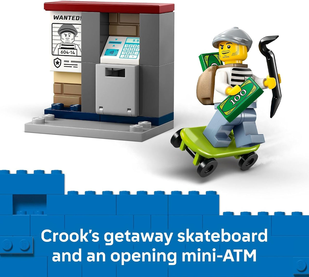 LEGO City Police Motorcycle Chase Building Toy for Kids - Pretend Play Building Blocks for Boys & Girls, Ages 4+ - Preschool Learning Toy W/Police & Crook Minifigures - Gift for Birthdays - 60455