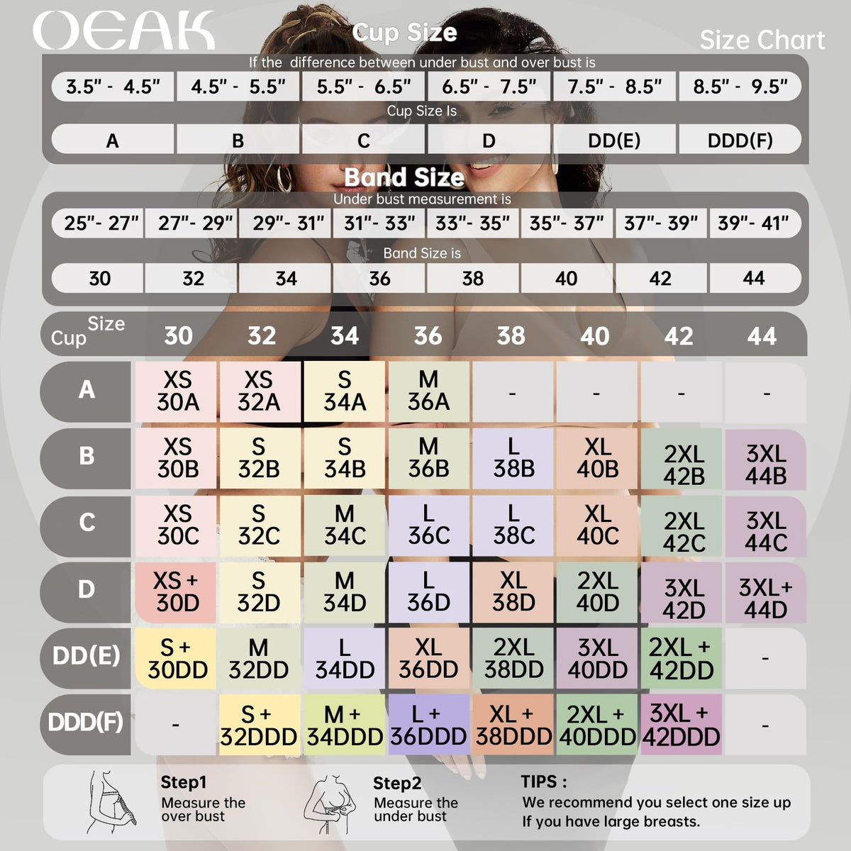 OEAK Womens Jelly Bras Wireless Deep V Bralette Comfy Push Up Tshirt Bras