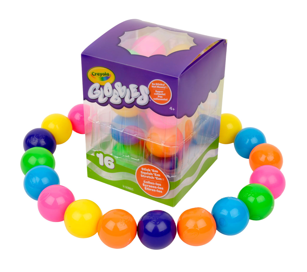 Crayola Globbles Fidget Toy, 6ct, Sticky Stress Ball, Kid Stocking Stuffers