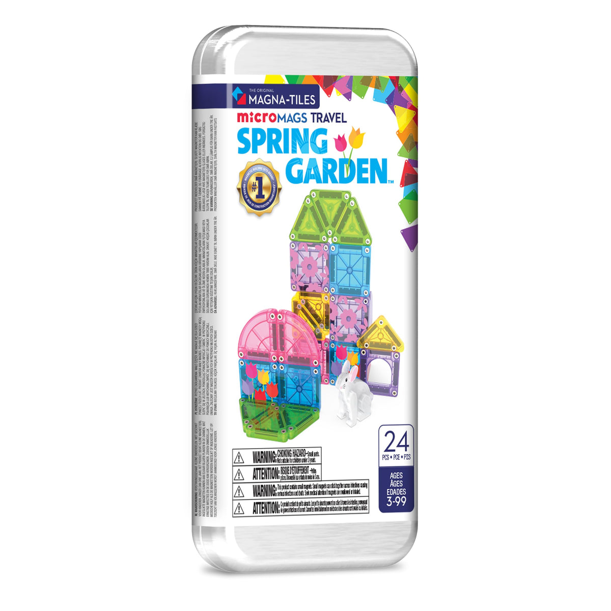 MAGNA-TILES microMAGS 24-Piece Spooky Travel Set, The Original Magnetic Building Brand