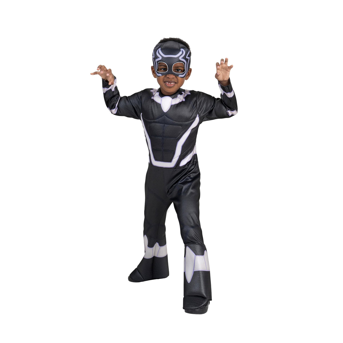MARVEL Official Toddler Deluxe Halloween Costume - Premium Quality Padded Jumpsuit and Fabric Headpiece (3T-4T)