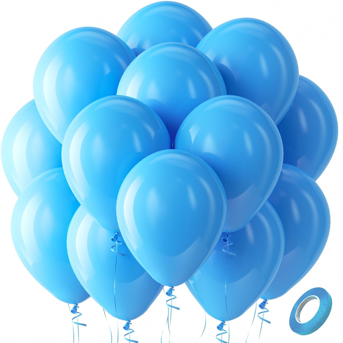 Bezente Assorted Latex Rainbow Balloons 100 Pack 12 inch
