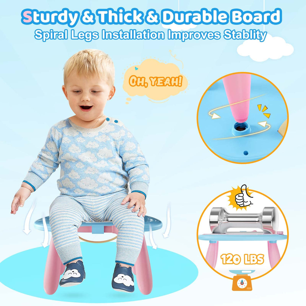 Kikidex Magnetic Drawing Board, Toddler Girl Toys for 1-3 Year Old, Doodle Board Pad Learning and Educational Toys for 1 2 3 Year Old Kids Birthday Gift (Light Blue)