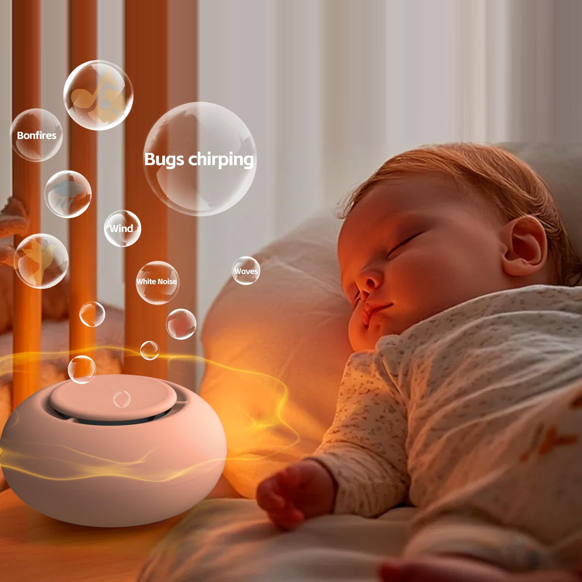 Portable Baby Sound Machine & Essentials for Babies & Kids-Rose