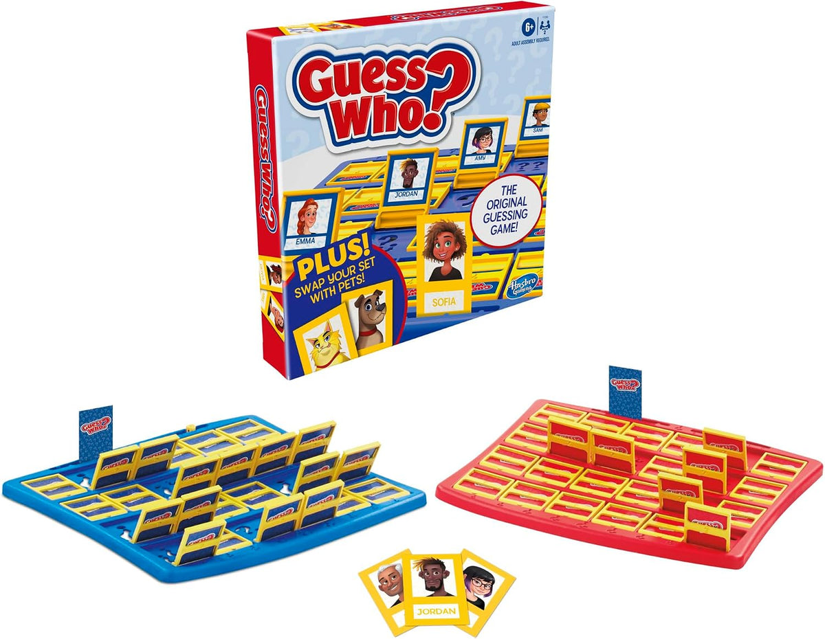 Hasbro Gaming Guess Who? Plus Board Game with People & Pet Cards