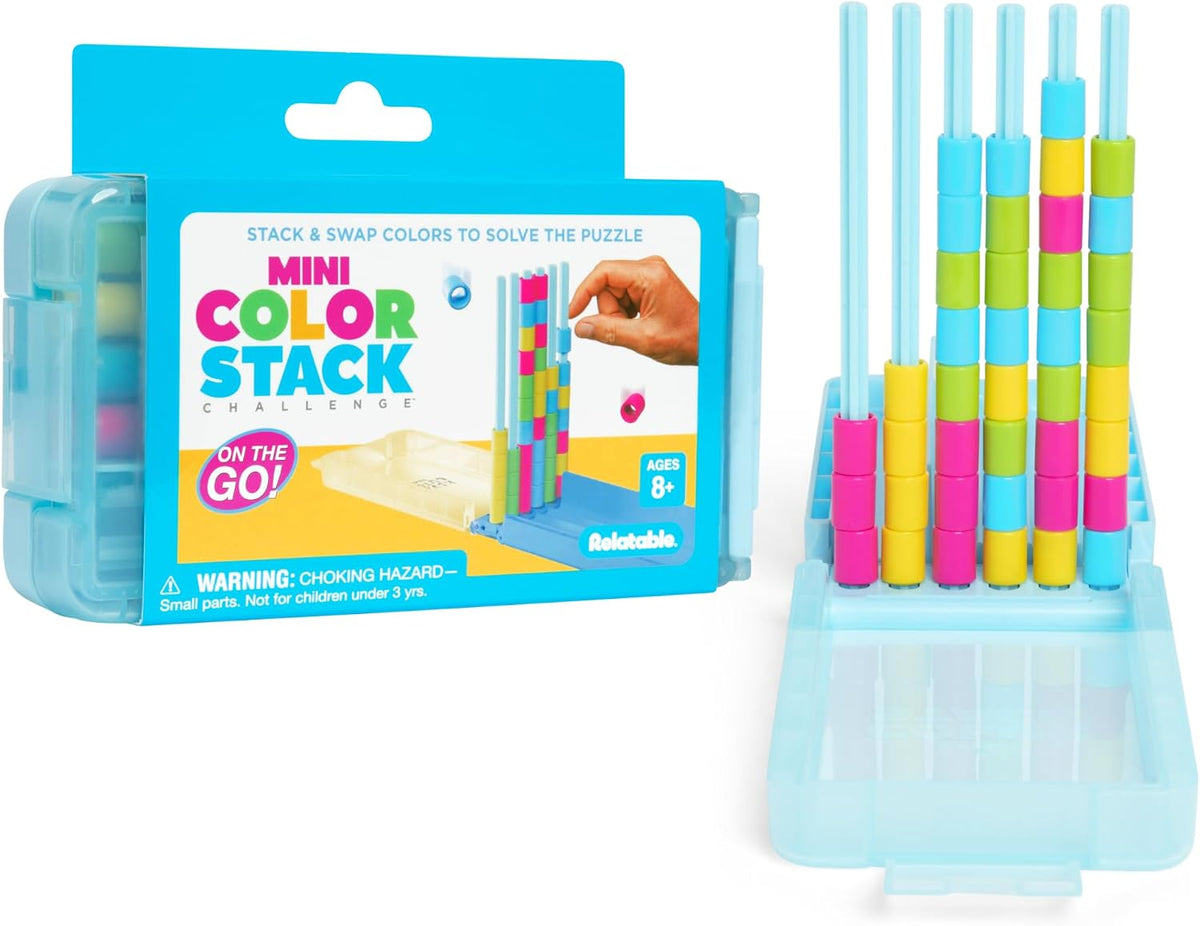 WHAT DO YOU MEME? Mini Color Stack Challenge Solo Travel Game by Relatable