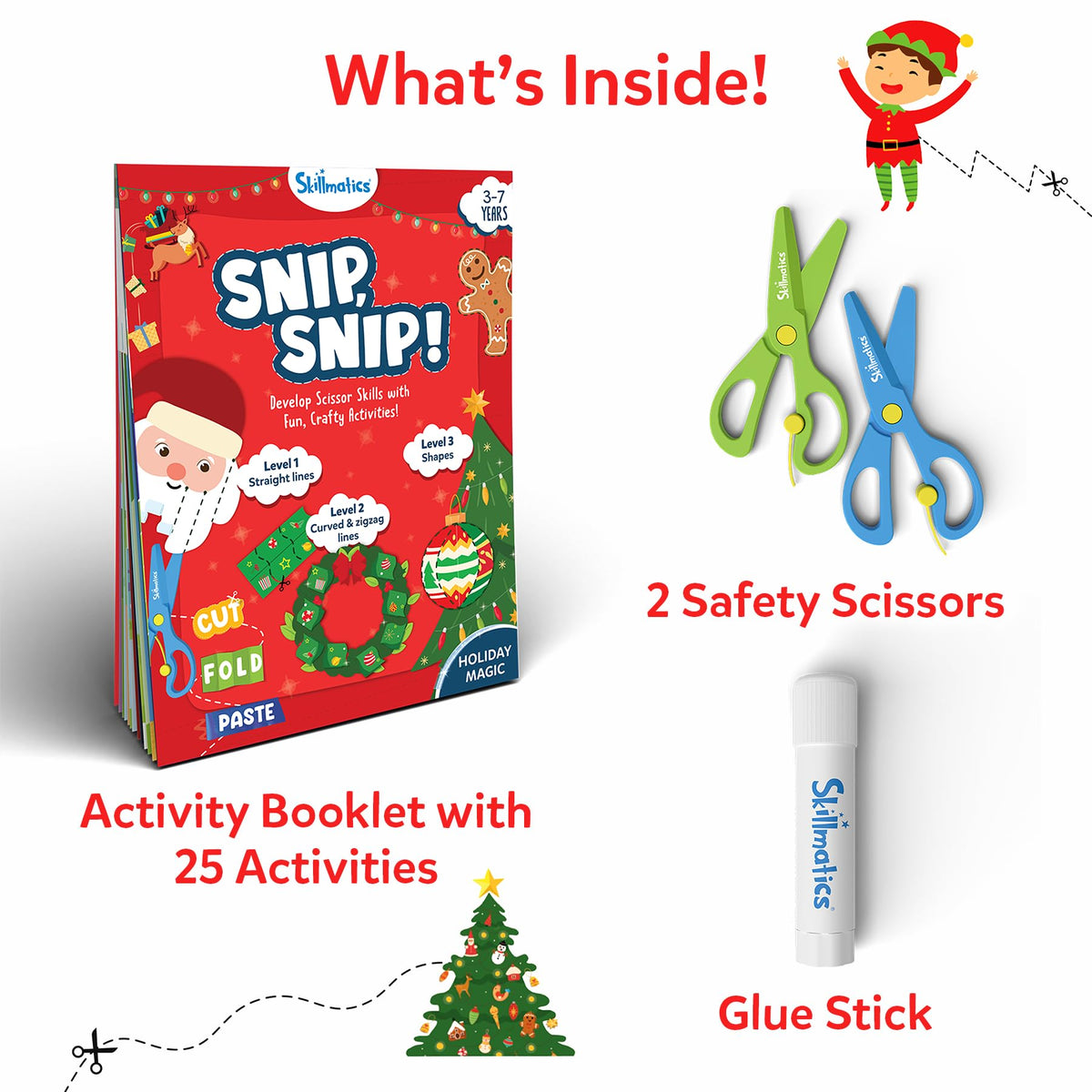Skillmatics Snip Snip, Scissor Skills, Felt Craft Activity, Gift for Kids
