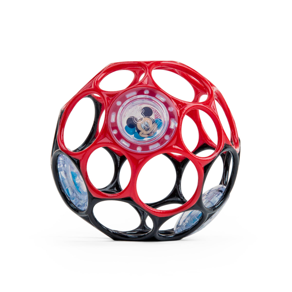 Bright Starts Oball Grippin' Goals Rattle Soccer Ball - Black & White, Easy-Grasp Toy for Newborn and Up