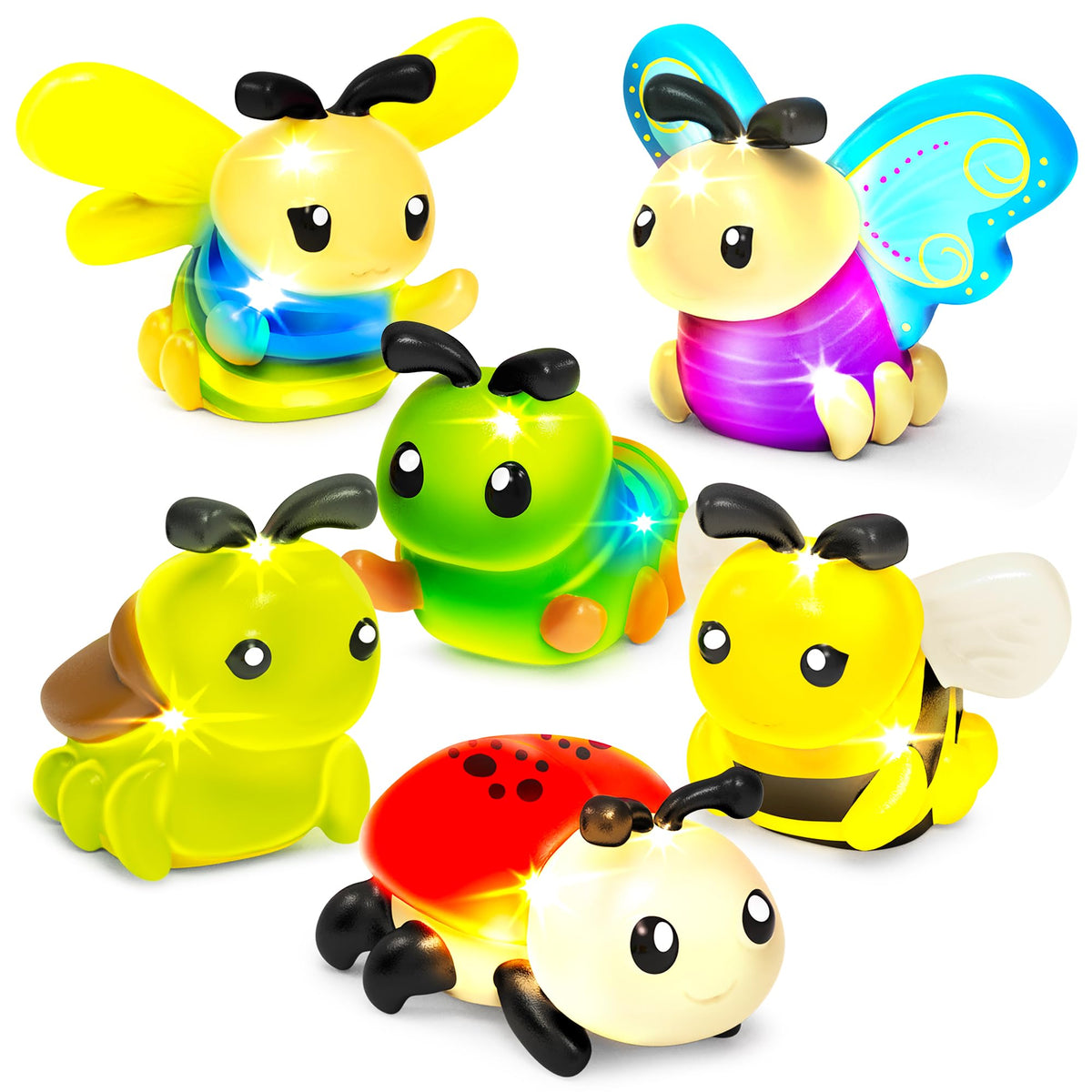 Tub Works® Ocean Rescue™ Vehicles Light Up Bath Toys, 6 Pack | Water-Activated Light Up Toys Flash & Change Color | Easy-Grip Baby & Toddler Bath Toys | Sensory Toys with Bath Lights for Kids Bath