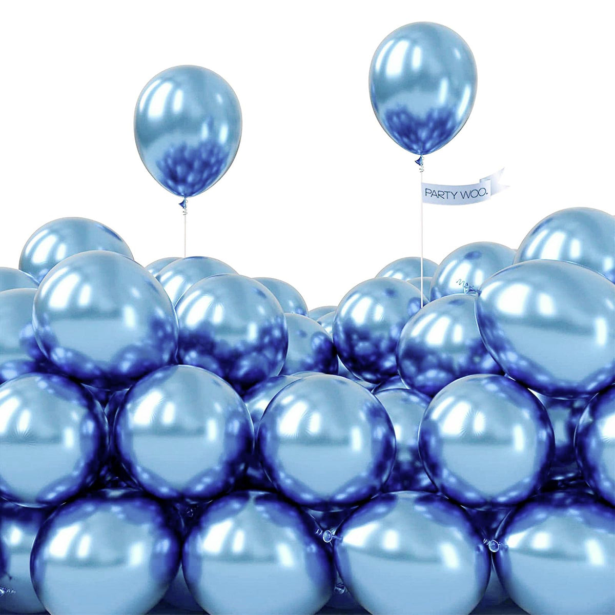 PartyWoo White Balloons 155pcs Matte White Latex Balloons Different Sizes