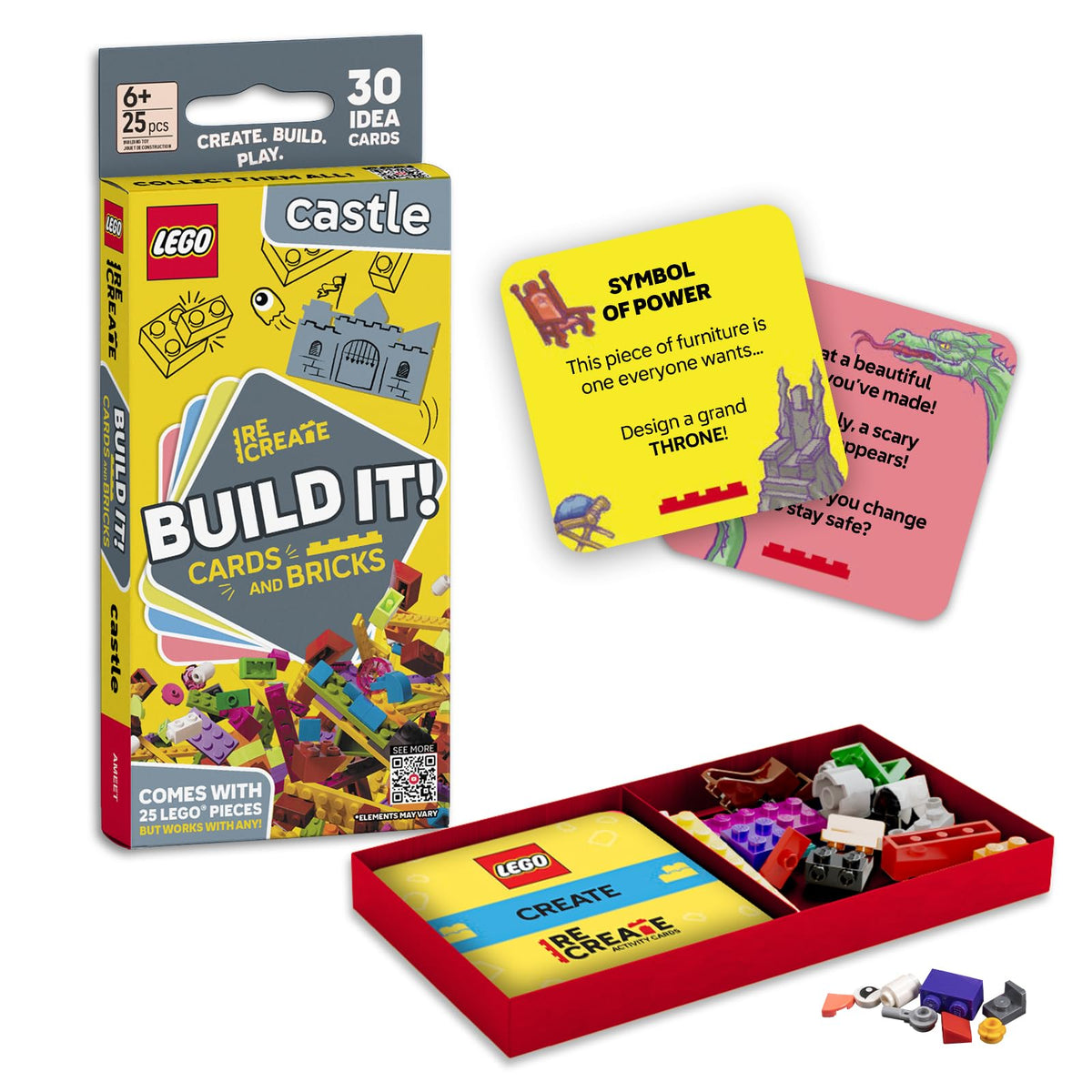 LEGO Recreate Activity Cards – Animals | Creative Building Game with 30+ Activity Cards & 25 LEGO Elements | Ages 6+