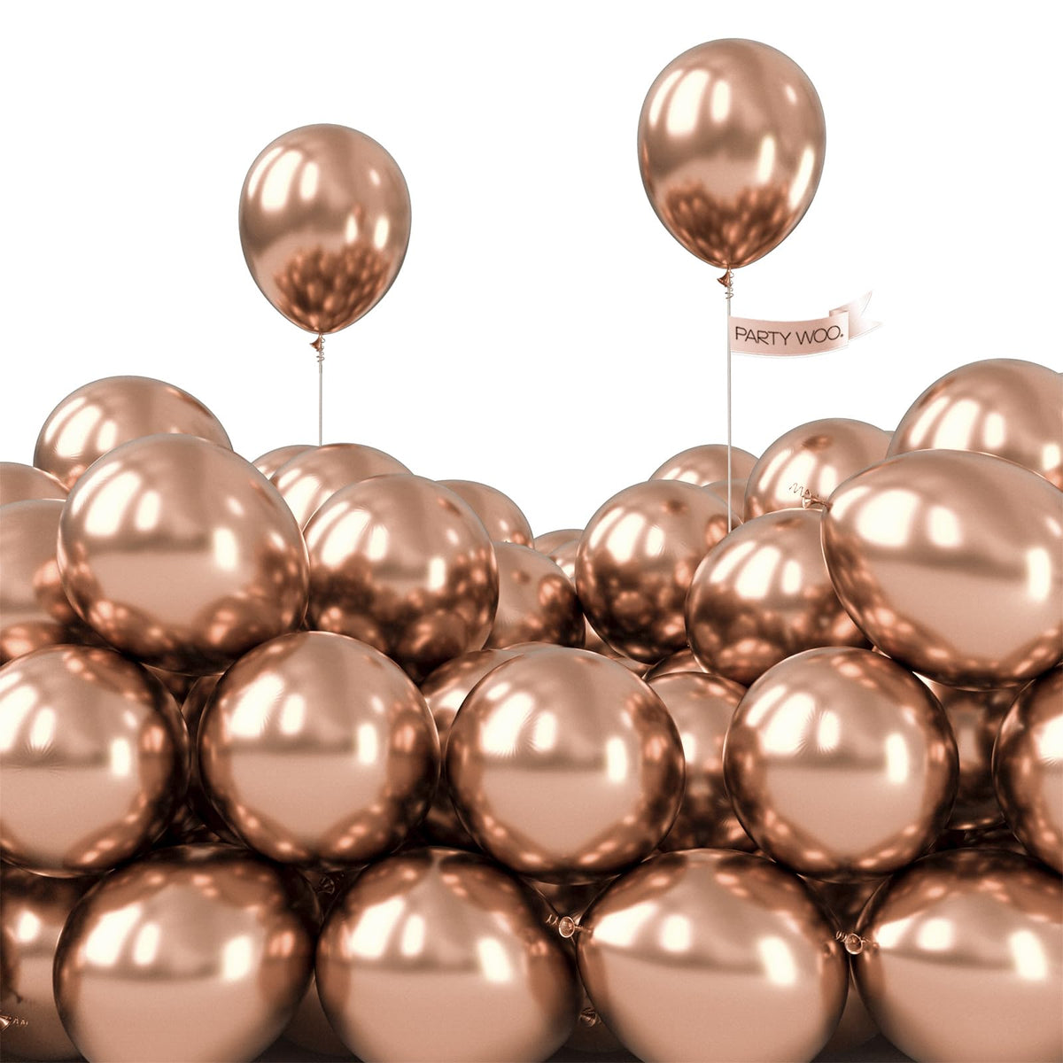 PartyWoo White Balloons 155pcs Matte White Latex Balloons Different Sizes