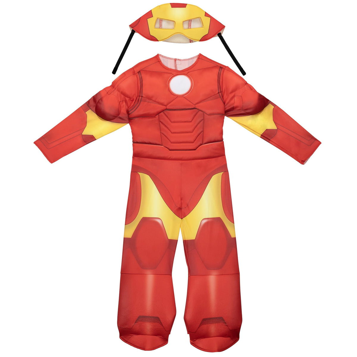 MARVEL Official Toddler Deluxe Halloween Costume - Premium Quality Padded Jumpsuit and Fabric Headpiece (3T-4T)