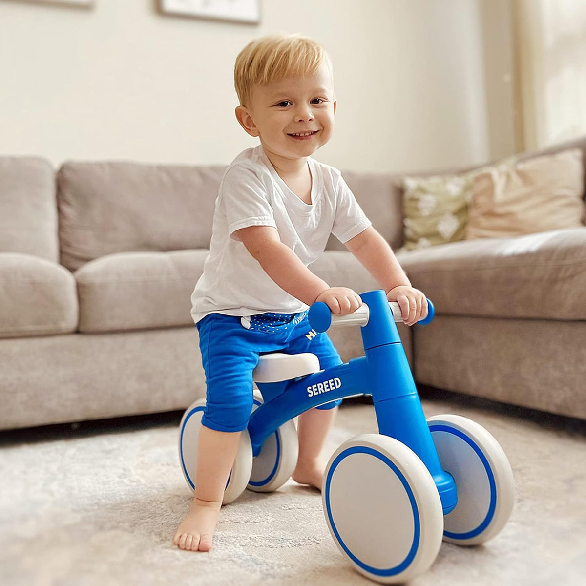 SEREED Baby Balance Bike for 1 Year Old Boy Girl, First Birthday Gift Toy
