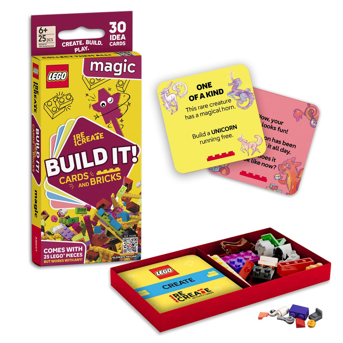 LEGO Recreate Activity Cards – Animals | Creative Building Game with 30+ Activity Cards & 25 LEGO Elements | Ages 6+