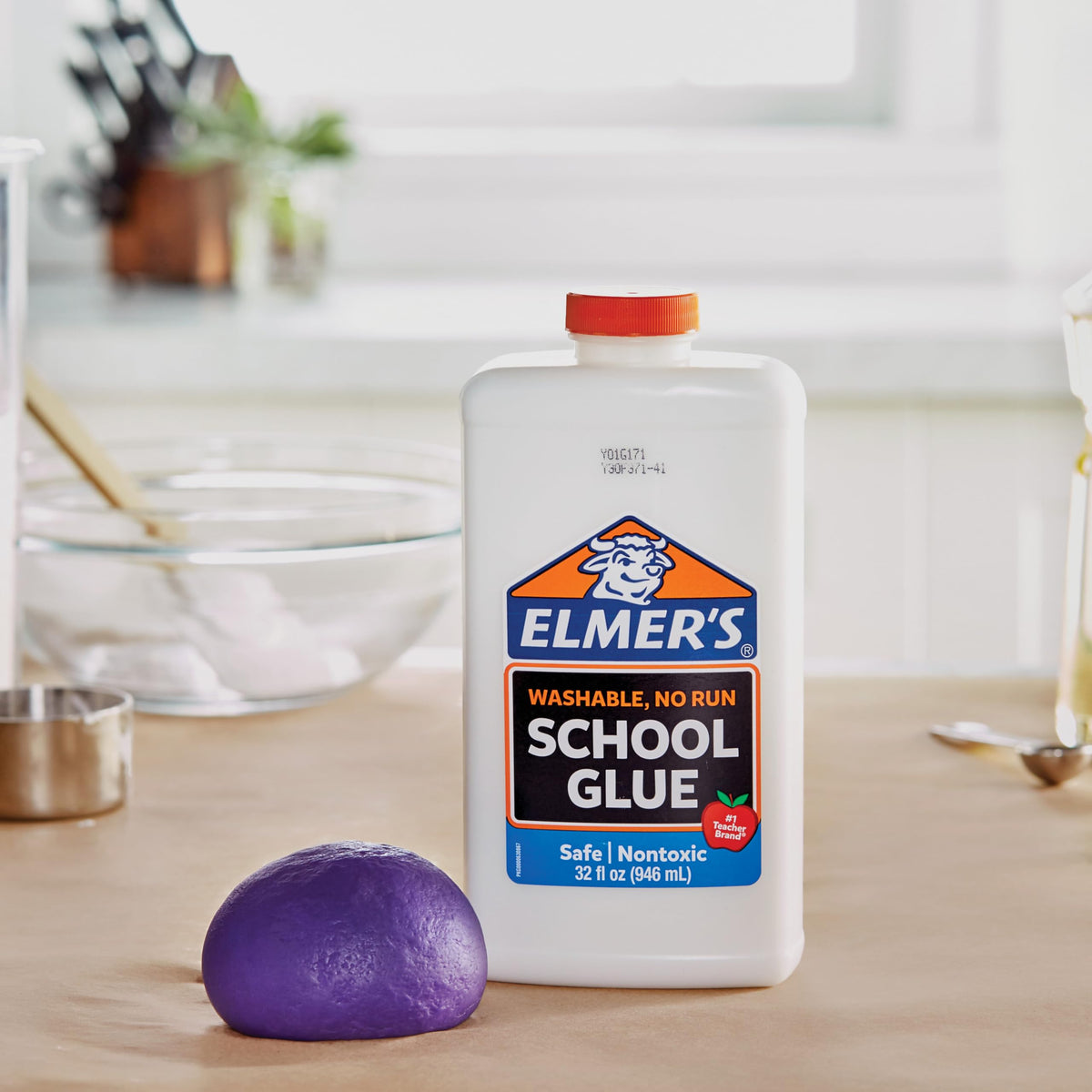 Elmer's White Liquid School Glue, 1 Gallon, Safe, Washable, 1 Count, - #1 Teacher Brand, Bulk Arts & Crafts, Projects, Classroom Supplies, Great for Making Slime