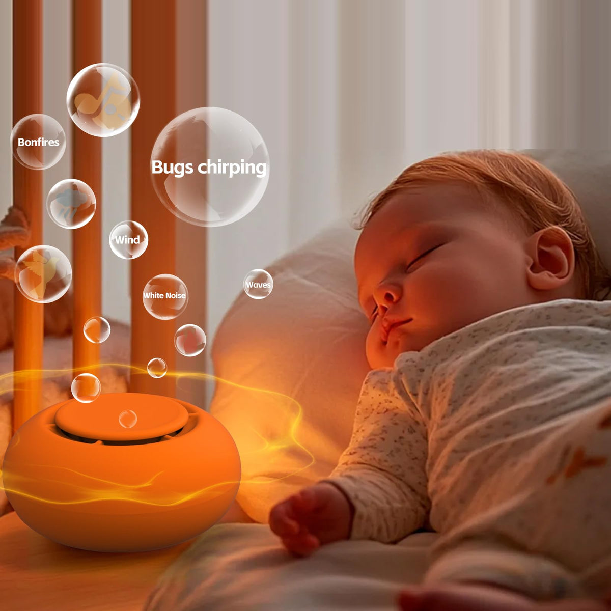 Portable Baby Sound Machine & Essentials for Babies & Kids-Rose