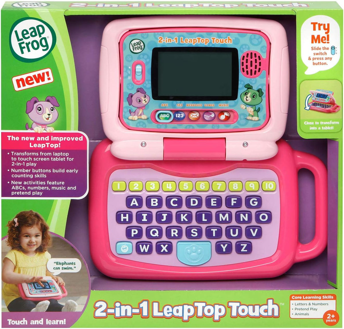 LeapFrog 2-in-1 LeapTop Touch, Pink