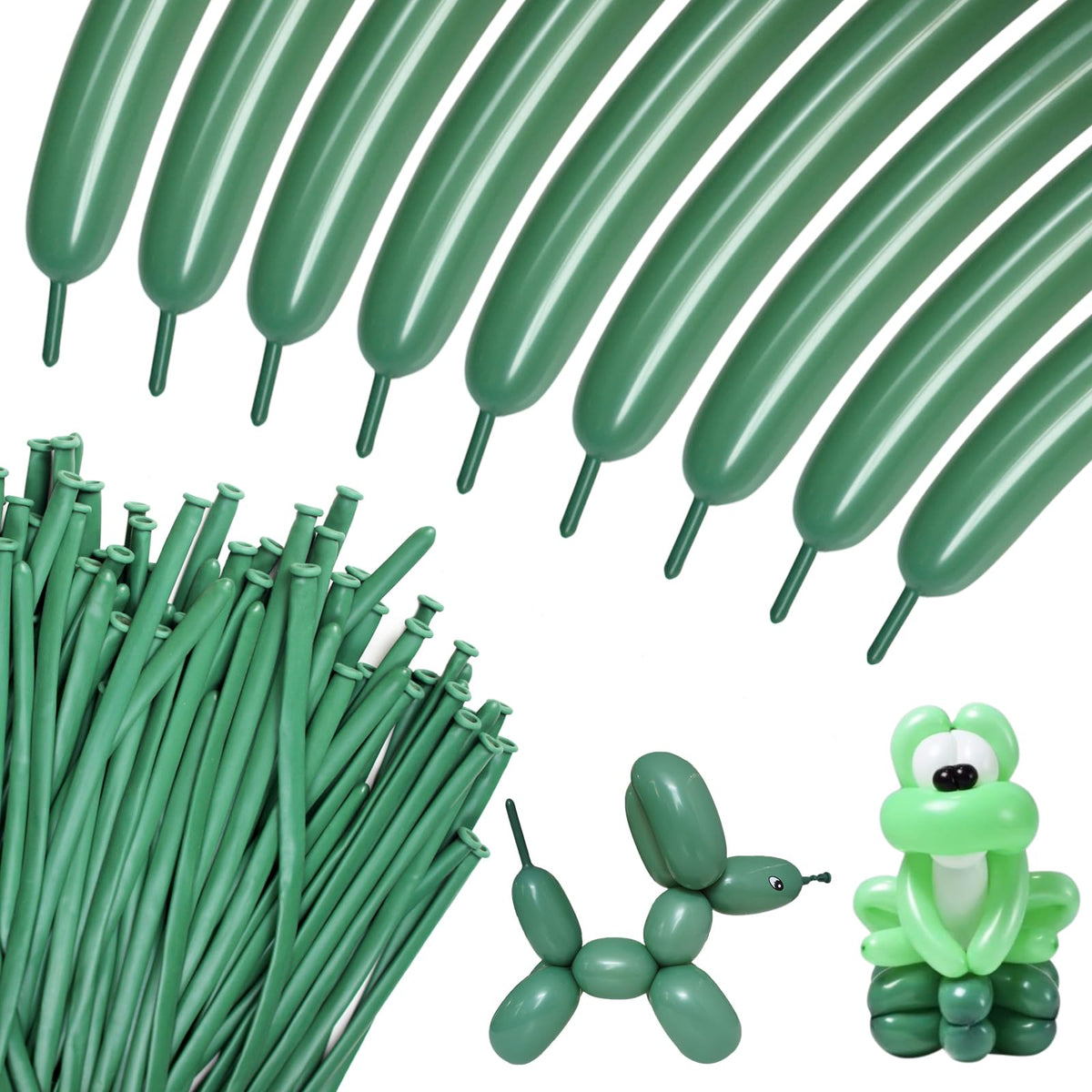 Long Orange 260 Balloons Kit for Kids Party Decor, Bright Long Balloons Twisting Animals Pack Thicken Latex for Halloween Orange Balloon Arch Party Decor.