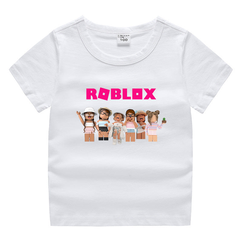 Children's summer short sleeved T-shirt