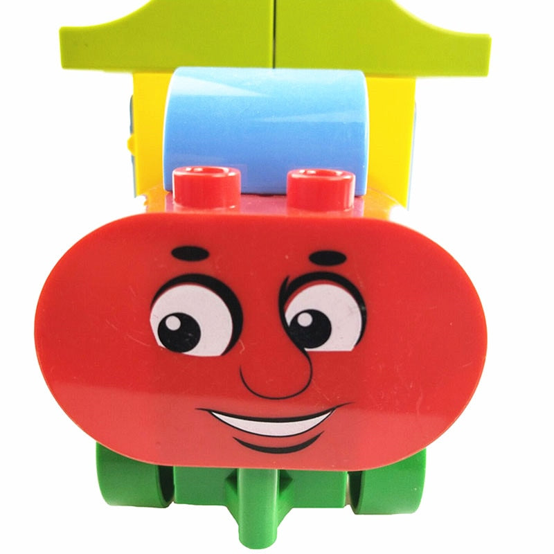 50pcs Large particles Numbers Train Building Blocks Bricks Educational Baby City Toys Compatible With LegoINGly Duplo