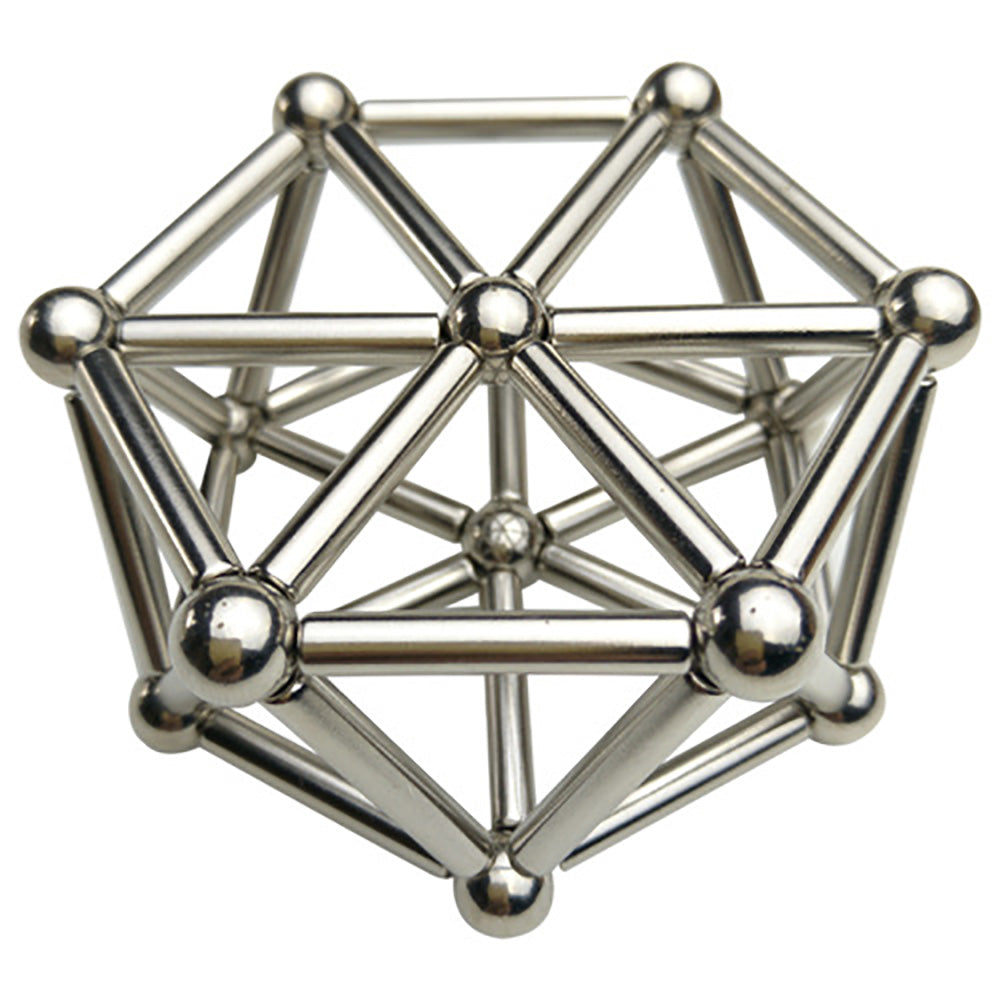 Magnetic Building Blocks Set Sculpture Desk Toys For Adults Relief Stress Fidget Puzzle Toys With Magnet Stick and Silver Ball